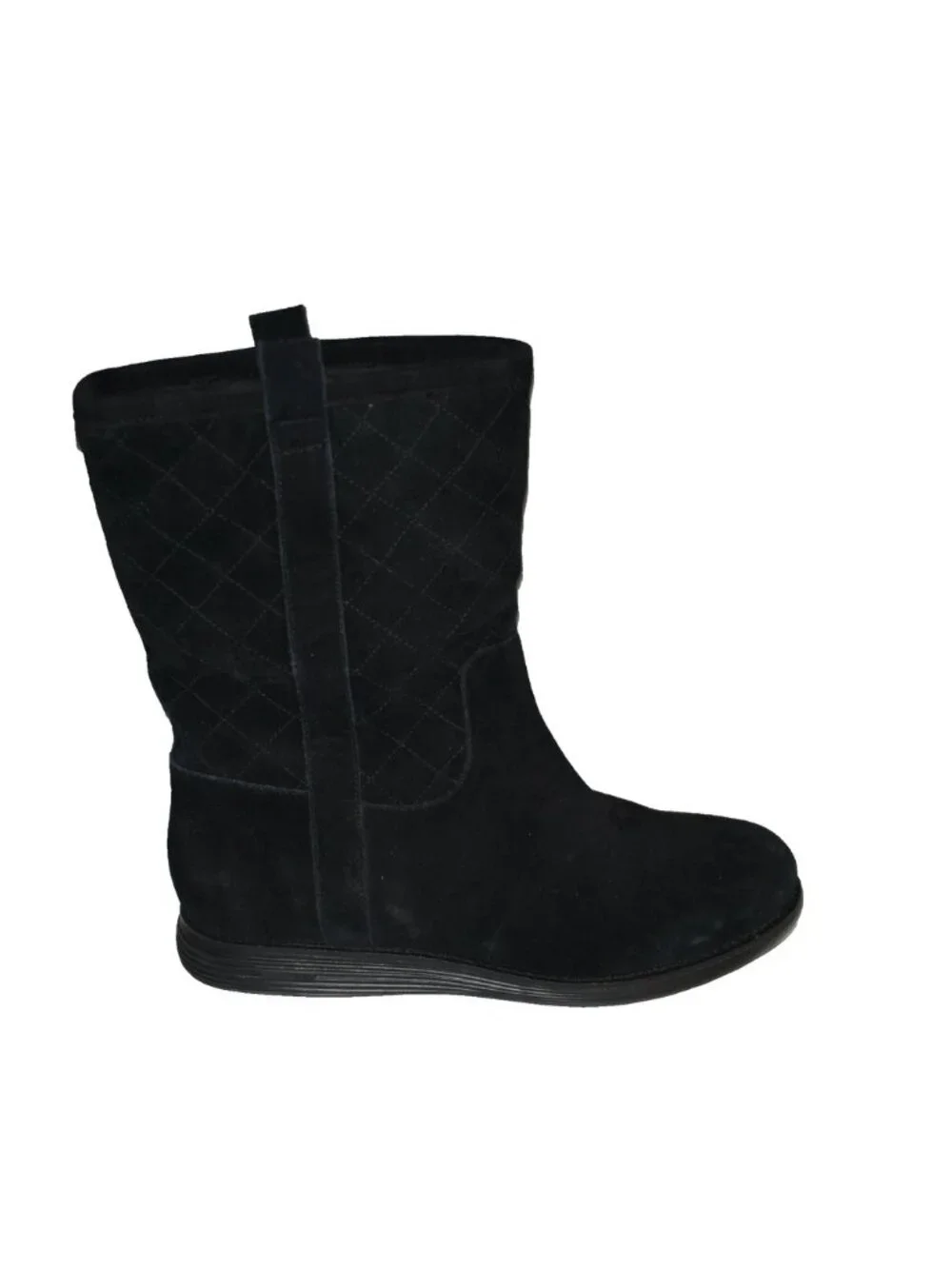 New Cole Haan Roper Grand Waterproof Boot Black Suede Sz 9.5 B W000929 DD23